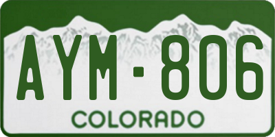 CO license plate AYM806