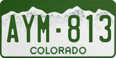 CO license plate AYM813