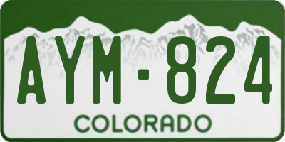 CO license plate AYM824