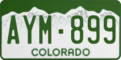 CO license plate AYM899