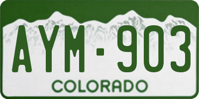 CO license plate AYM903