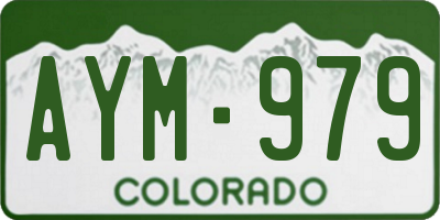 CO license plate AYM979