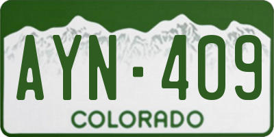 CO license plate AYN409