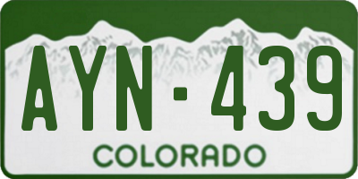 CO license plate AYN439