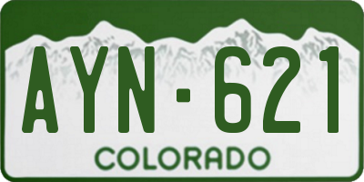 CO license plate AYN621