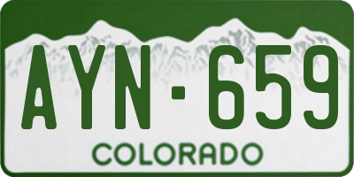 CO license plate AYN659