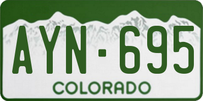 CO license plate AYN695