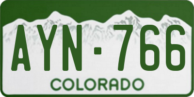 CO license plate AYN766