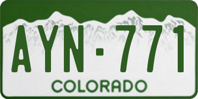 CO license plate AYN771