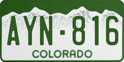 CO license plate AYN816