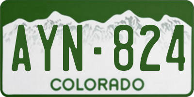 CO license plate AYN824