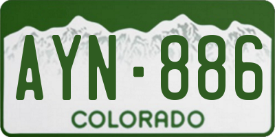 CO license plate AYN886