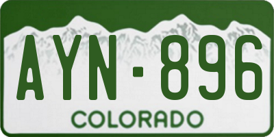 CO license plate AYN896