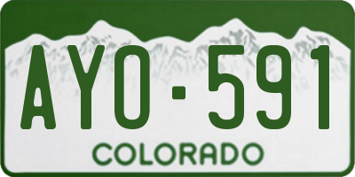 CO license plate AYO591