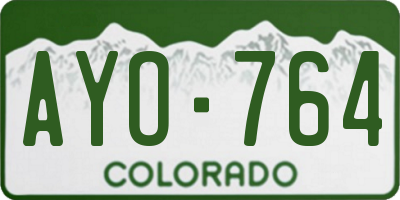 CO license plate AYO764