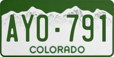 CO license plate AYO791