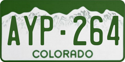 CO license plate AYP264