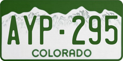 CO license plate AYP295