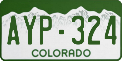 CO license plate AYP324