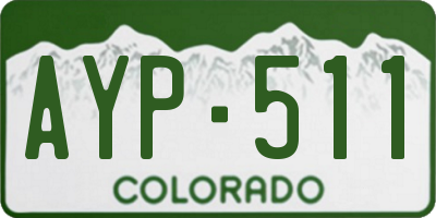 CO license plate AYP511