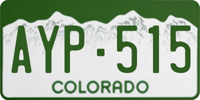 CO license plate AYP515