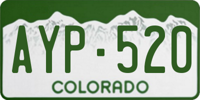 CO license plate AYP520