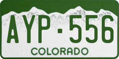 CO license plate AYP556