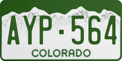 CO license plate AYP564