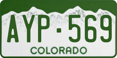 CO license plate AYP569