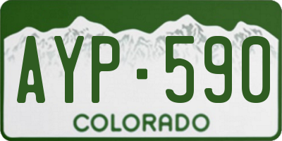 CO license plate AYP590