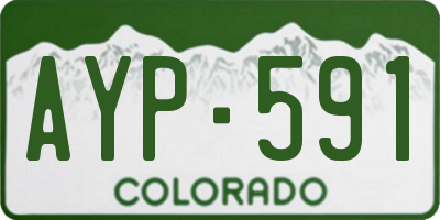 CO license plate AYP591