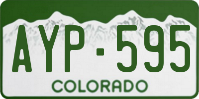 CO license plate AYP595
