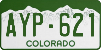 CO license plate AYP621