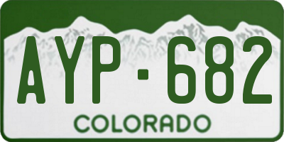 CO license plate AYP682