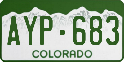 CO license plate AYP683