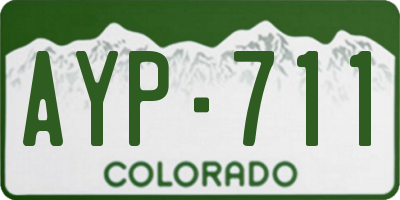 CO license plate AYP711