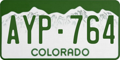 CO license plate AYP764