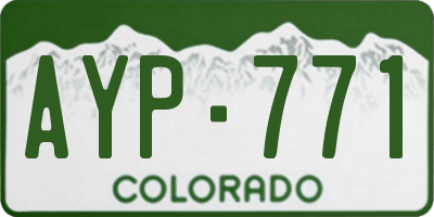 CO license plate AYP771