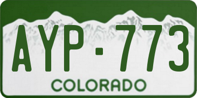 CO license plate AYP773