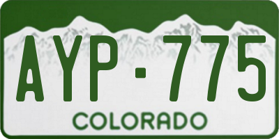 CO license plate AYP775