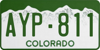 CO license plate AYP811