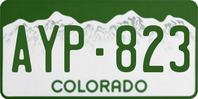 CO license plate AYP823