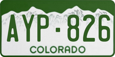 CO license plate AYP826