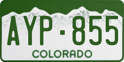 CO license plate AYP855