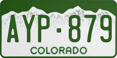 CO license plate AYP879