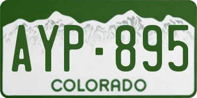 CO license plate AYP895