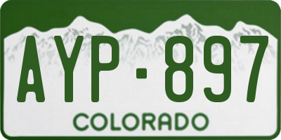 CO license plate AYP897