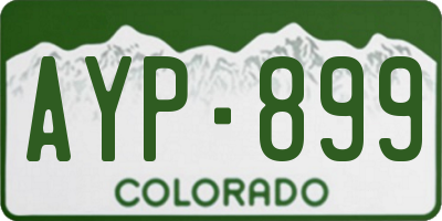 CO license plate AYP899