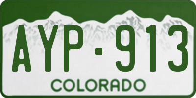 CO license plate AYP913