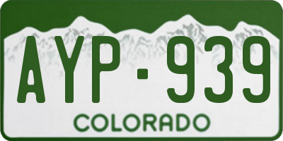 CO license plate AYP939